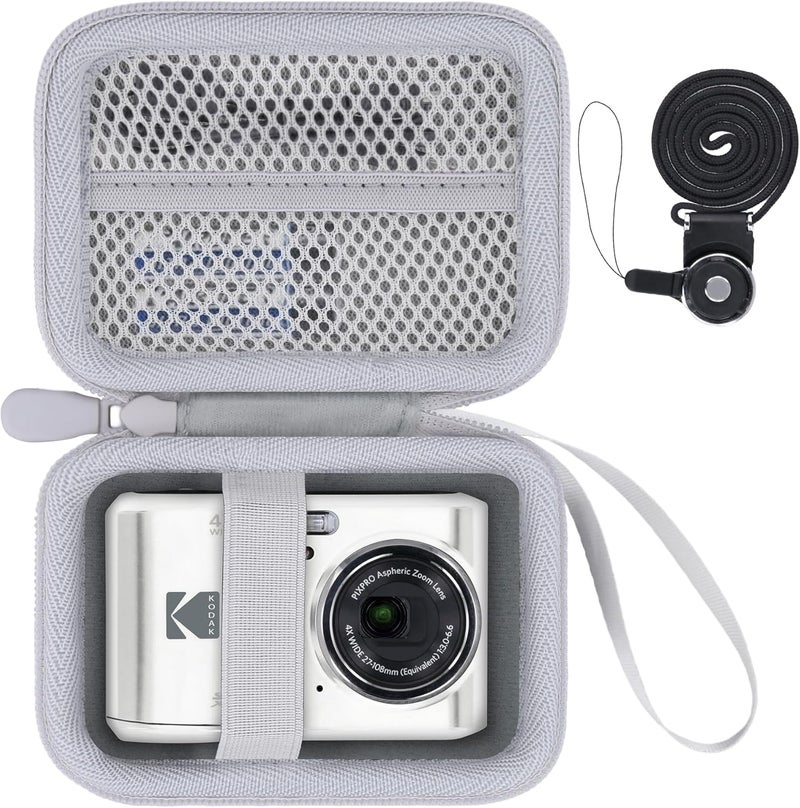 Baval for KODAK PIXPRO Friendly Zoom FZ55/FZ45/FZ43 16MP Digital Camera Hard Carrying Storage Case(Only White Case) - Image 1